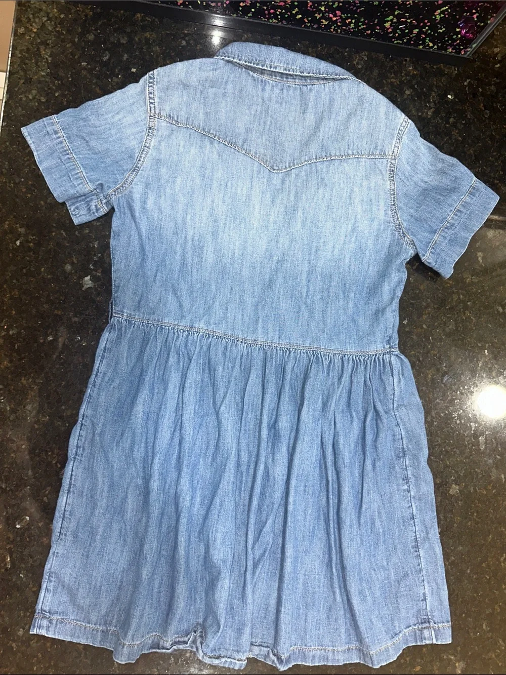 GAP Blue Denim Button-Front Girls' Dress